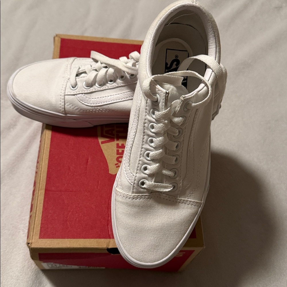 Vans Classic White Canvas Sneakers